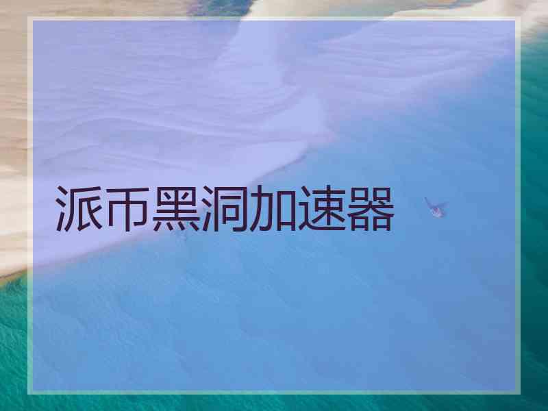 派币黑洞加速器