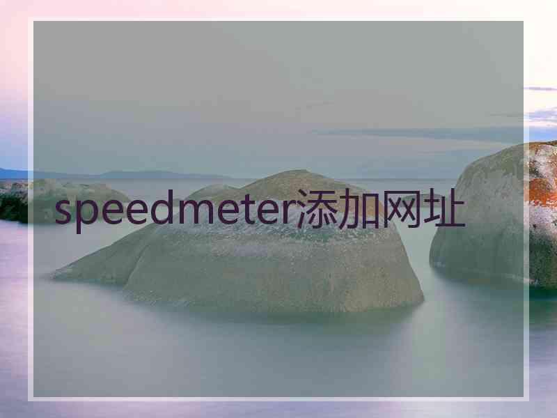 speedmeter添加网址