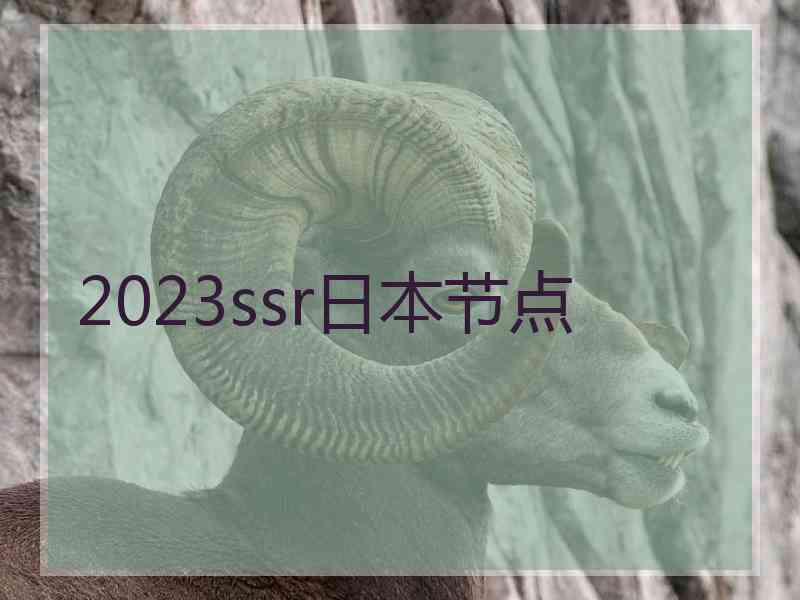 2023ssr日本节点