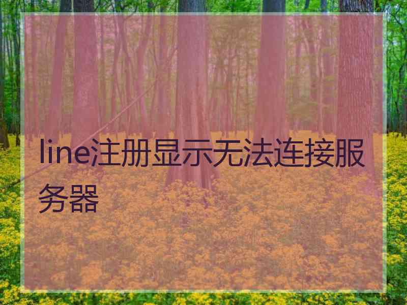 line注册显示无法连接服务器
