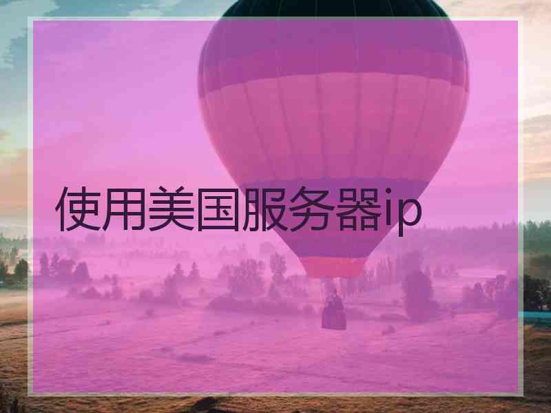 使用美国服务器ip
