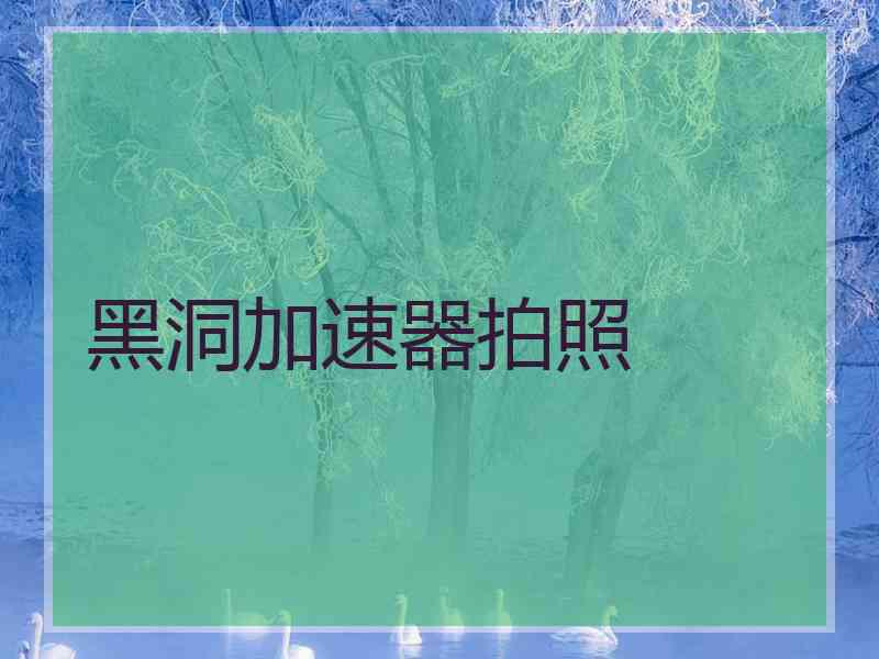 黑洞加速器拍照