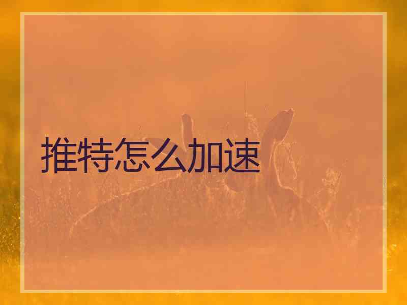 推特怎么加速