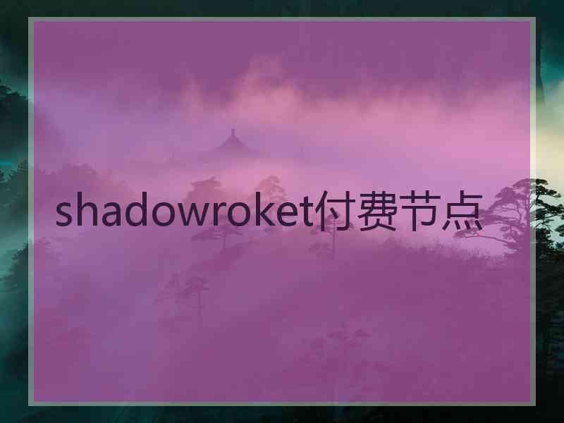 shadowroket付费节点