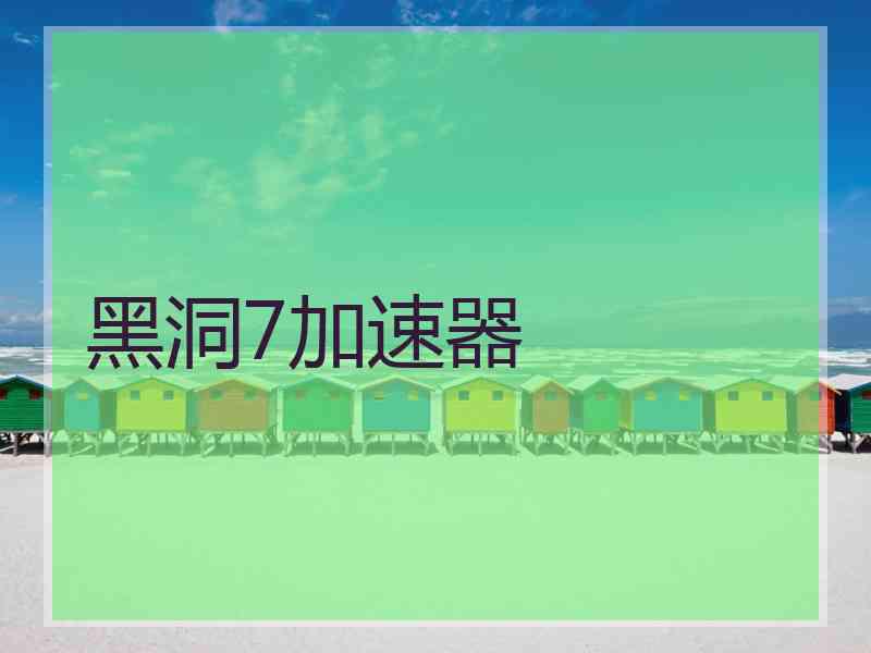 黑洞7加速器