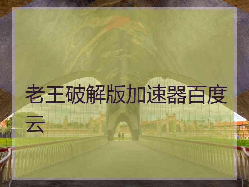 老王破解版加速器百度云
