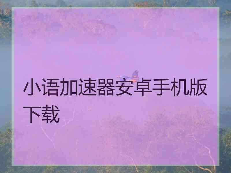 小语加速器安卓手机版下载