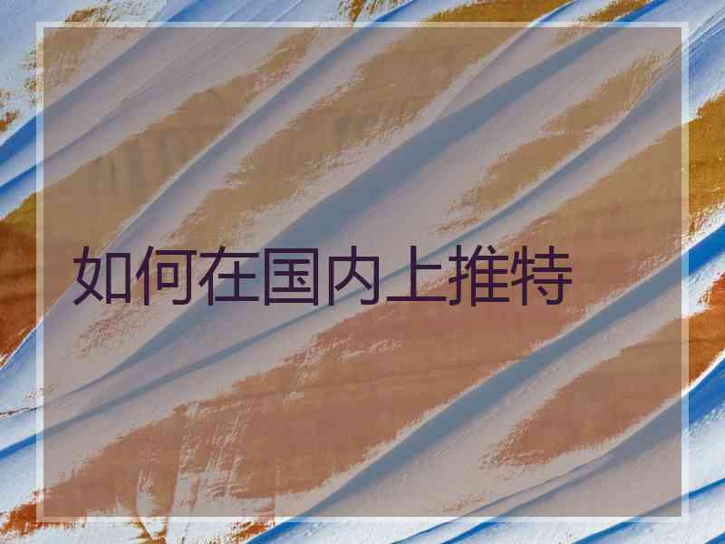 如何在国内上推特