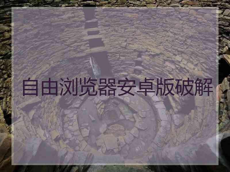 自由浏览器安卓版破解