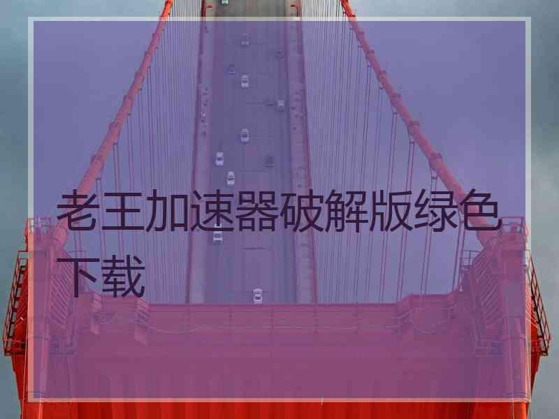 老王加速器破解版绿色下载