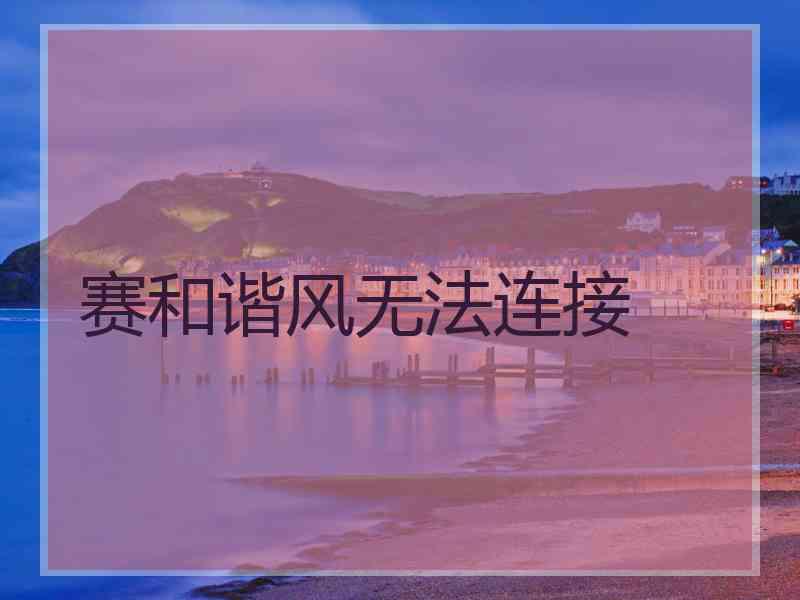赛和谐风无法连接