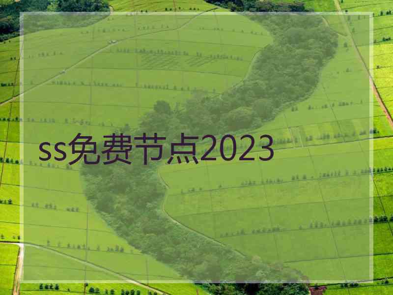 ss免费节点2023