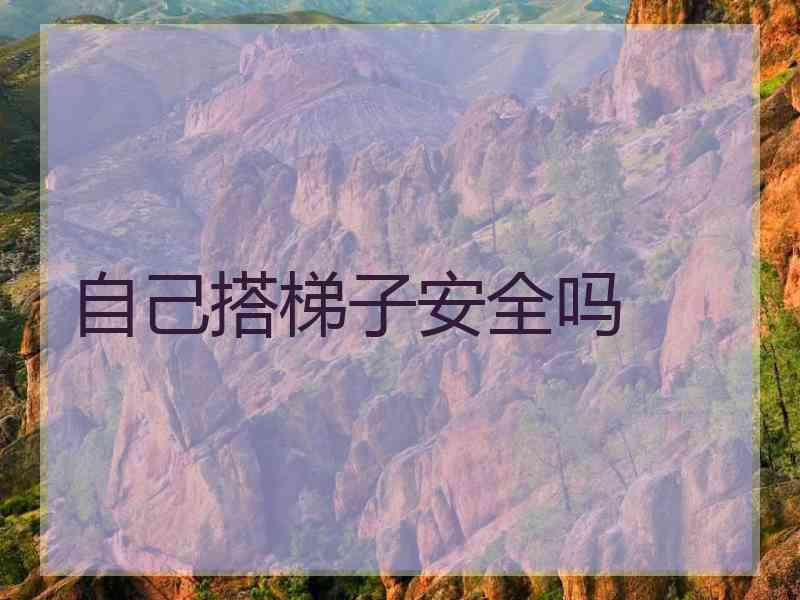 自己搭梯子安全吗