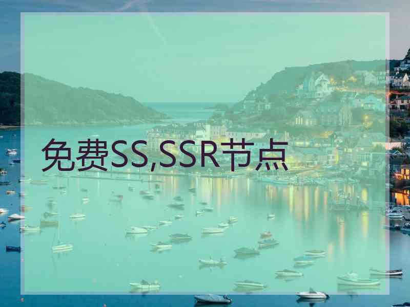 免费SS,SSR节点