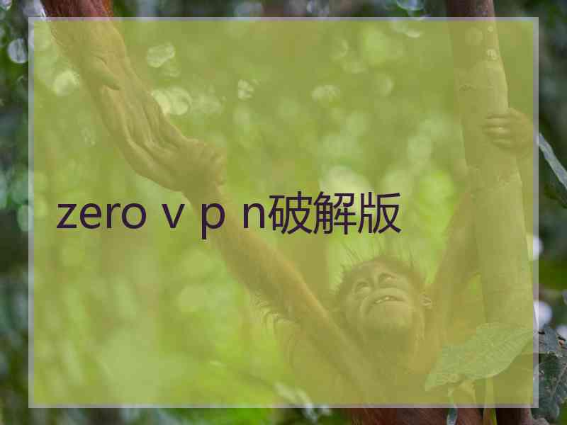 zero v p n破解版