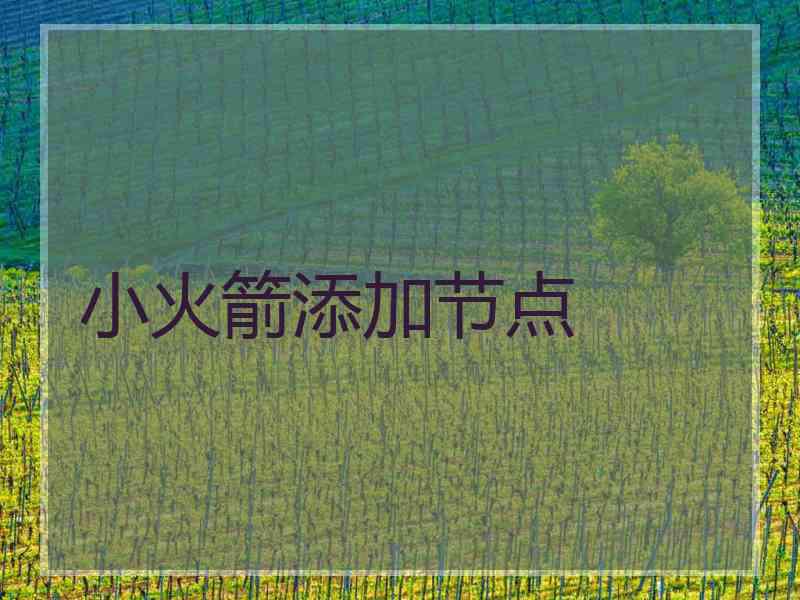 小火箭添加节点