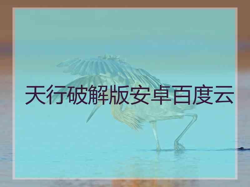 天行破解版安卓百度云