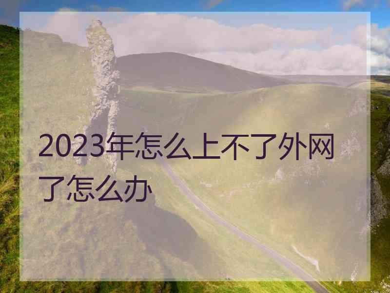 2023年怎么上不了外网了怎么办